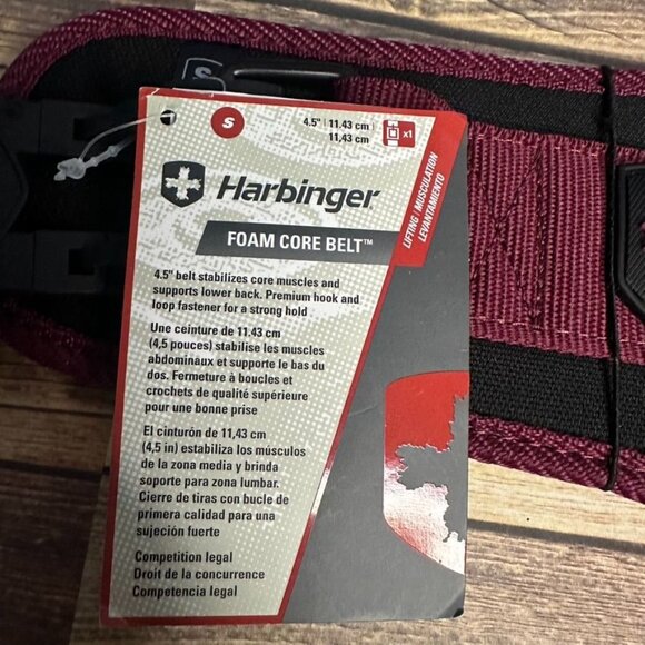 NWT Harbinger Foam Core Belt 4.5" for Lifting Size Small (Merlot) - Picture 7 of 14